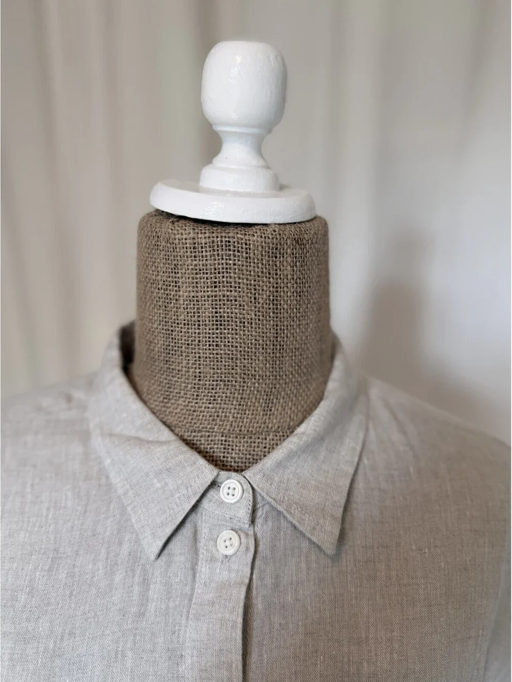 NWT J.Crew Baird McNutt Irish Linen Slim Fit Women's Shirt Size 24 Beige/Flax